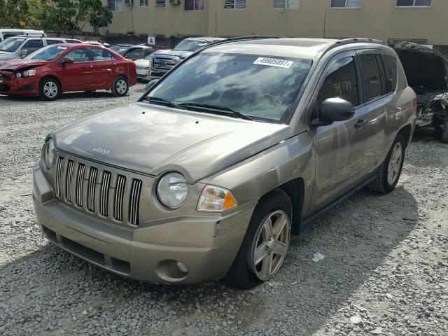 1J8FT47W87D237950 - 2007 JEEP COMPASS BEIGE photo 2