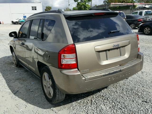 1J8FT47W87D237950 - 2007 JEEP COMPASS BEIGE photo 3