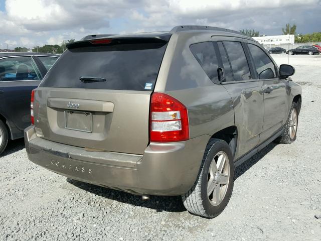 1J8FT47W87D237950 - 2007 JEEP COMPASS BEIGE photo 4