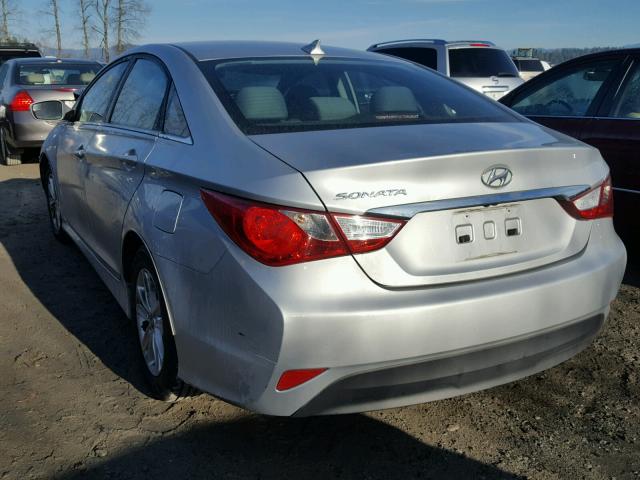 5NPEB4AC3EH872733 - 2014 HYUNDAI SONATA GLS SILVER photo 3