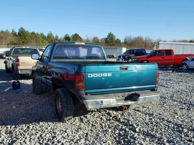 1B7HC16X2WS739789 - 1998 DODGE RAM 1500 GREEN photo 3