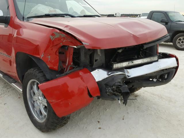 3GCEC13J27G550796 - 2007 CHEVROLET SILVERADO RED photo 9