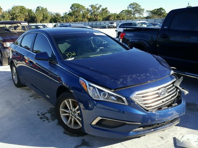 5NPE24AF6GH304747 - 2016 HYUNDAI SONATA SE BLUE photo 1