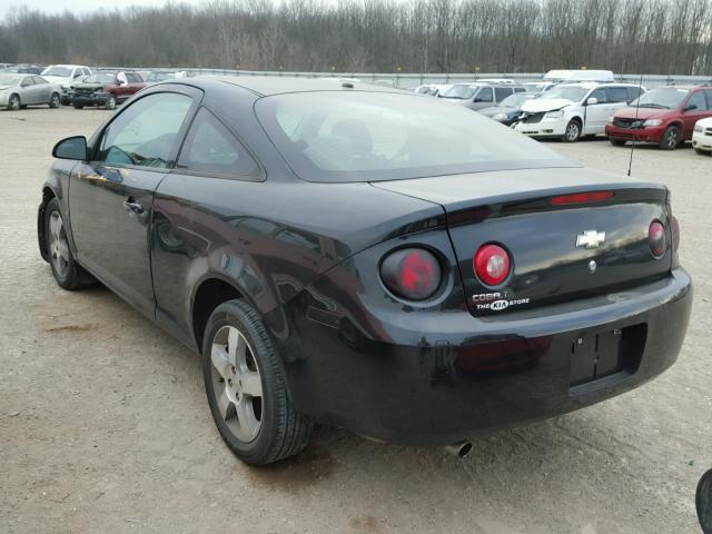 1G1AL18F087241157 - 2008 CHEVROLET COBALT LT BLACK photo 3