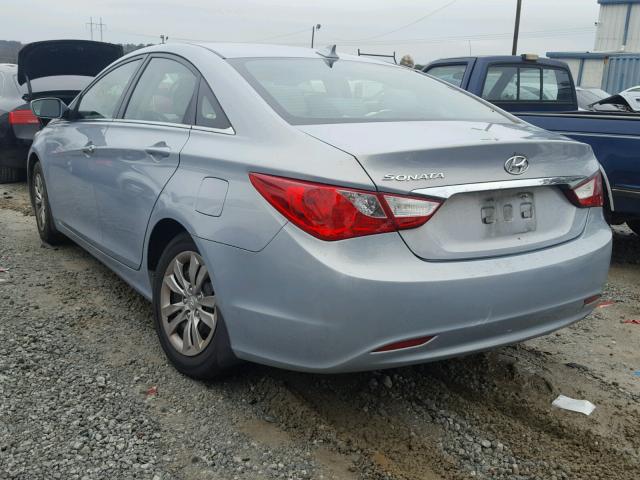 5NPEB4AC9CH441133 - 2012 HYUNDAI SONATA GLS BLUE photo 3