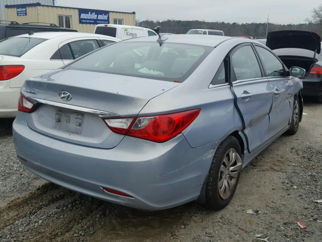 5NPEB4AC9CH441133 - 2012 HYUNDAI SONATA GLS BLUE photo 4