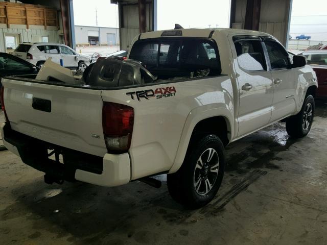 5TFCZ5AN9GX019139 - 2016 TOYOTA TACOMA DOU WHITE photo 4