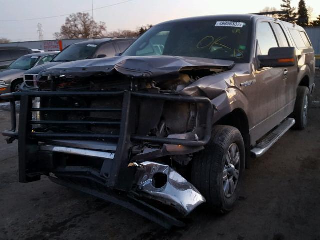 1FTFX1EV1AKE16449 - 2010 FORD F150 SUPER GRAY photo 2