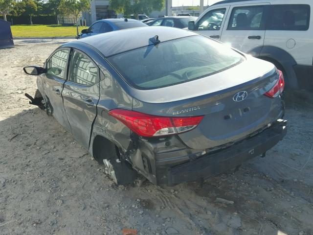 5NPDH4AE6DH175700 - 2013 HYUNDAI ELANTRA GL GRAY photo 3