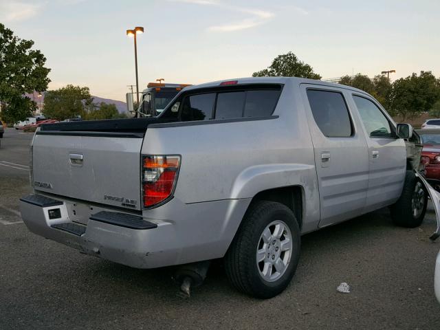 2HJYK16516H524067 - 2006 HONDA RIDGELINE SILVER photo 4