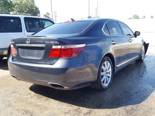 JTHGL46F575002475 - 2007 LEXUS LS 460L GRAY photo 4