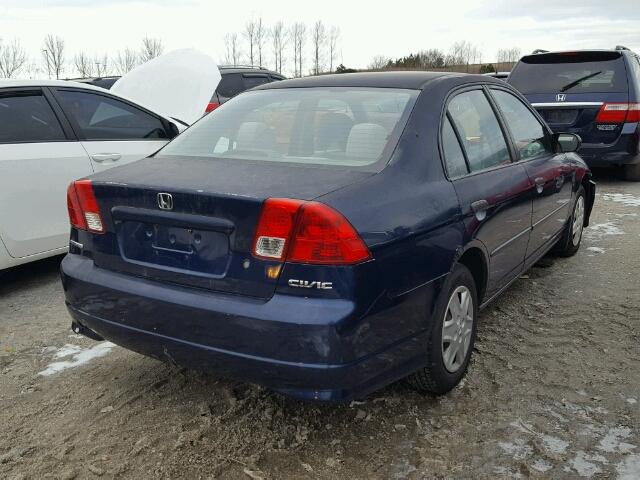 2HGES16314H940205 - 2004 HONDA CIVIC DX V BLUE photo 4