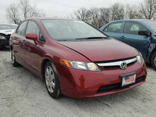 1HGFA16586L146915 - 2006 HONDA CIVIC LX RED photo 1