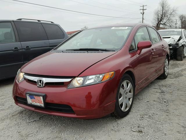 1HGFA16586L146915 - 2006 HONDA CIVIC LX RED photo 2