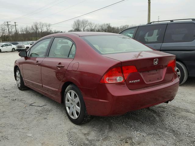 1HGFA16586L146915 - 2006 HONDA CIVIC LX RED photo 3