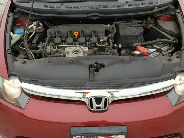 1HGFA16586L146915 - 2006 HONDA CIVIC LX RED photo 7