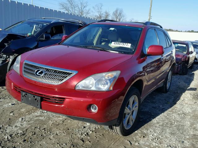 JTJGW31U682008570 - 2008 LEXUS RX 400H BURGUNDY photo 2