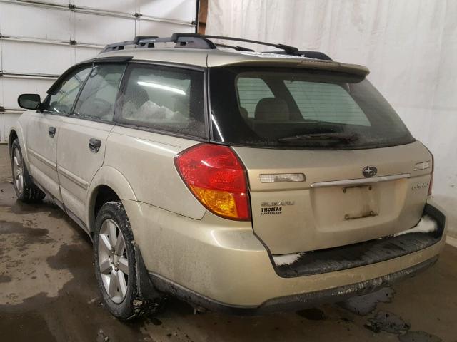 4S4BP61C067359344 - 2006 SUBARU LEGACY OUT TAN photo 3