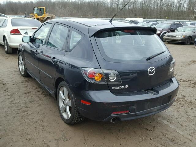 JM1BK343451278247 - 2005 MAZDA 3 HATCHBAC BLACK photo 3