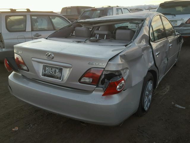 JTHBA30G745036747 - 2004 LEXUS ES 330 GRAY photo 4