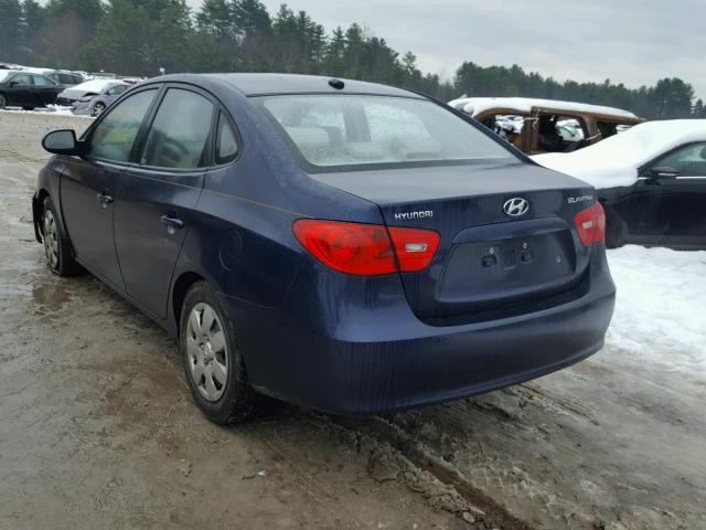 KMHDU46DX8U533156 - 2008 HYUNDAI ELANTRA GL BLUE photo 3