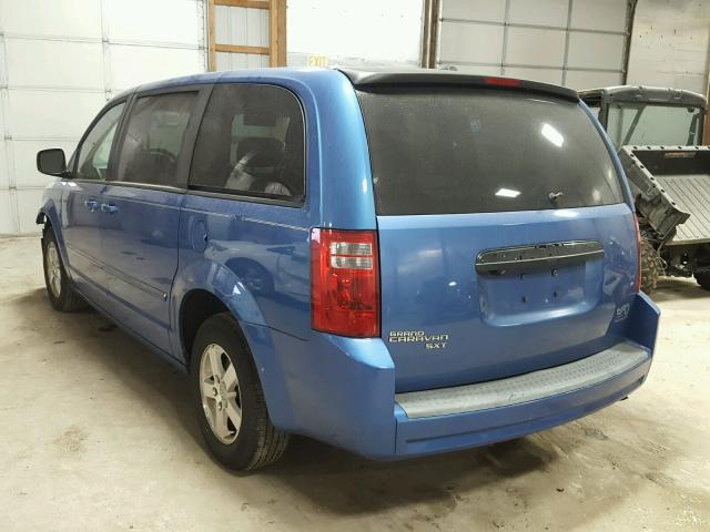 2D8HN54P88R665319 - 2008 DODGE GRAND CARA BLUE photo 3