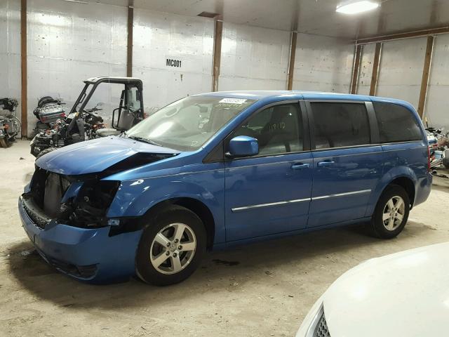 2D8HN54P88R665319 - 2008 DODGE GRAND CARA BLUE photo 9