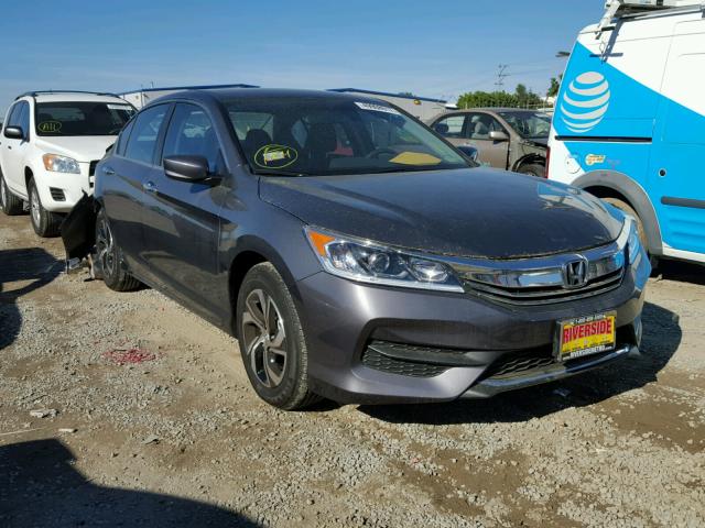 1HGCR2F30HA301360 - 2017 HONDA ACCORD LX GRAY photo 1