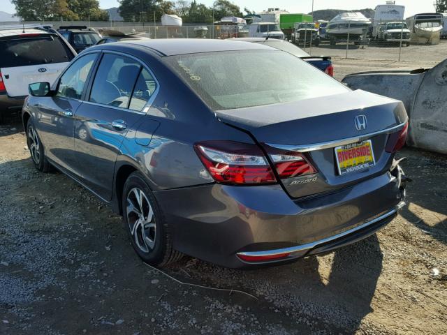 1HGCR2F30HA301360 - 2017 HONDA ACCORD LX GRAY photo 3