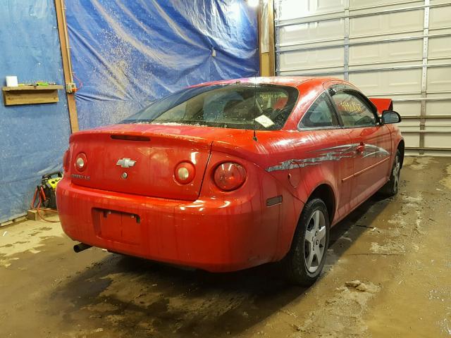 1G1AK15F667724785 - 2006 CHEVROLET COBALT LS RED photo 4