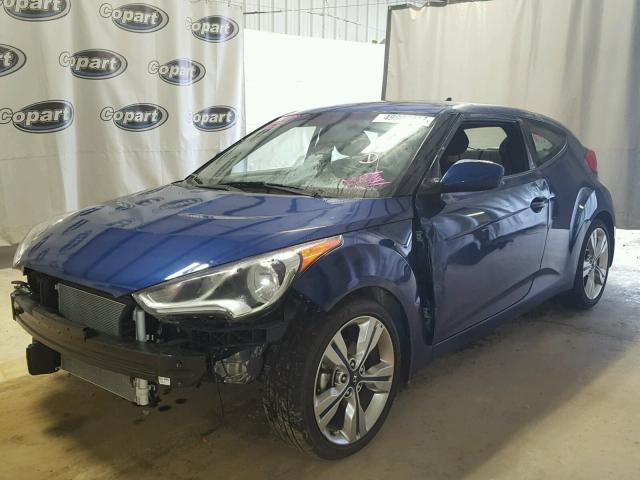 KMHTC6AD8HU321924 - 2017 HYUNDAI VELOSTER B BLUE photo 2