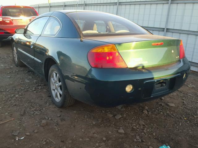 4C3AG42H51E045341 - 2001 CHRYSLER SEBRING LX GREEN photo 3