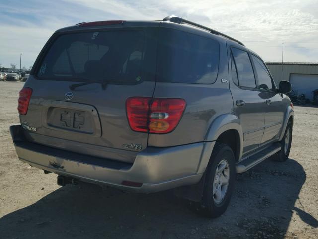 5TDZT34A02S137345 - 2002 TOYOTA SEQUOIA SR GRAY photo 4