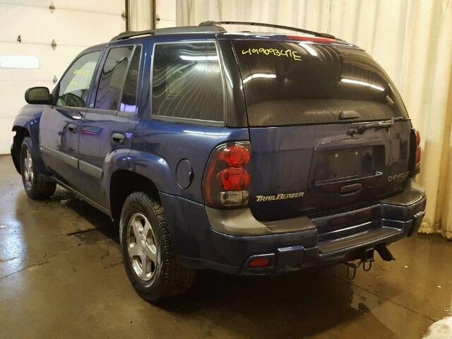 1GNDT13S942112826 - 2004 CHEVROLET TRAILBLAZE BLUE photo 3