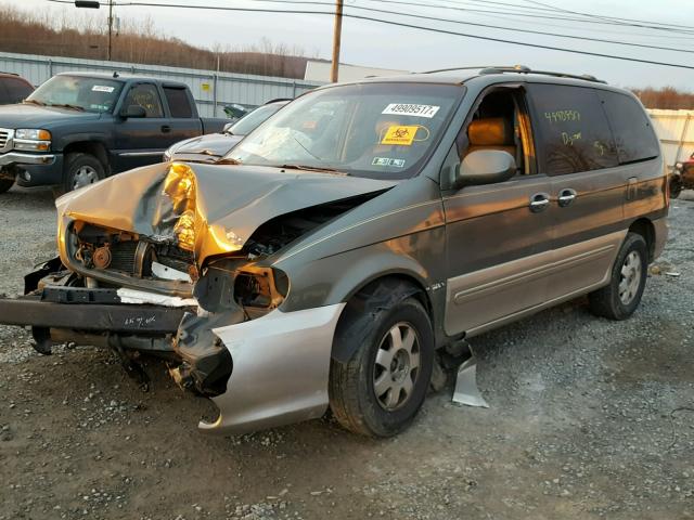 KNDUP131436483694 - 2003 KIA SEDONA EX GREEN photo 2