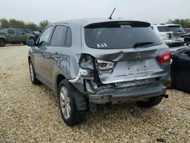 4A4AP3AU4EE008608 - 2014 MITSUBISHI OUTLANDER GRAY photo 3