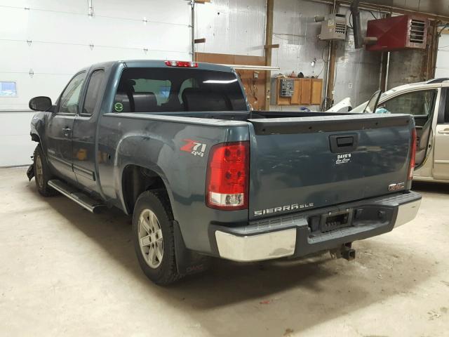 1GTEK19J29Z297282 - 2009 GMC SIERRA K15 BLUE photo 3