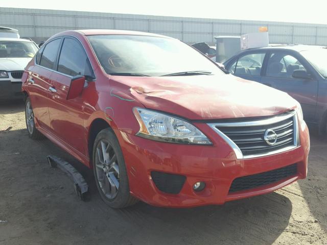 3N1AB7AP2FY336785 - 2015 NISSAN SENTRA S RED photo 1