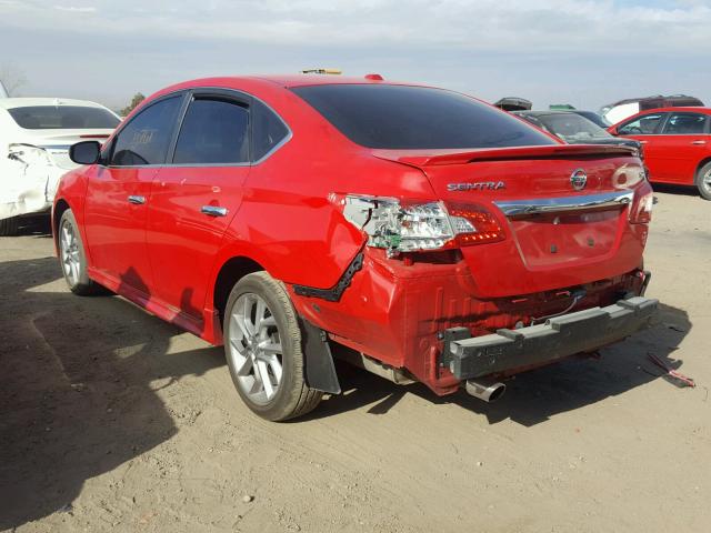 3N1AB7AP2FY336785 - 2015 NISSAN SENTRA S RED photo 3