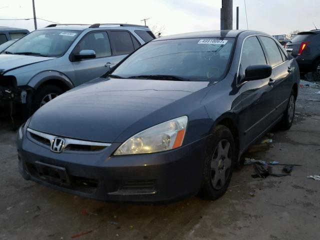 1HGCM55407A091786 - 2007 HONDA ACCORD LX BLUE photo 2