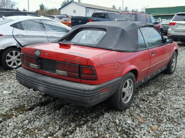 1G1JC34T1R7139472 - 1994 CHEVROLET CAVALIER R RED photo 4