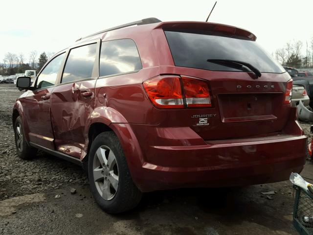 3D4PG4FBXBT549207 - 2011 DODGE JOURNEY EX MAROON photo 3