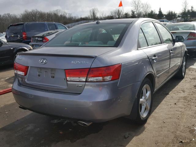 5NPEU46F38H344918 - 2008 HYUNDAI SONATA SE SILVER photo 4