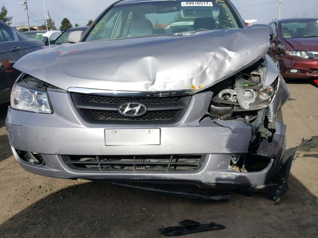 5NPEU46F38H344918 - 2008 HYUNDAI SONATA SE SILVER photo 9