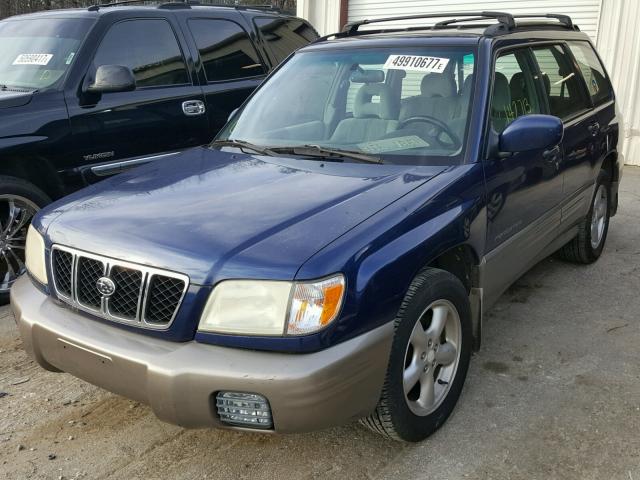 JF1SF65582H753414 - 2002 SUBARU FORESTER S BLUE photo 2