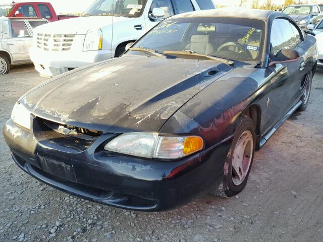 1FAFP4044WF225646 - 1998 FORD MUSTANG BLACK photo 2