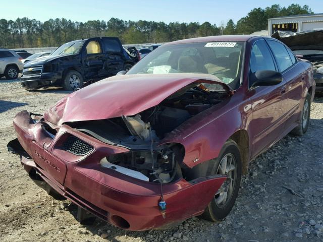 1G2NE52E45M189494 - 2005 PONTIAC GRAND AM S BURGUNDY photo 2