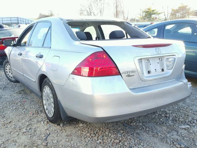 1HGCM561X7A193391 - 2007 HONDA ACCORD VAL SILVER photo 3