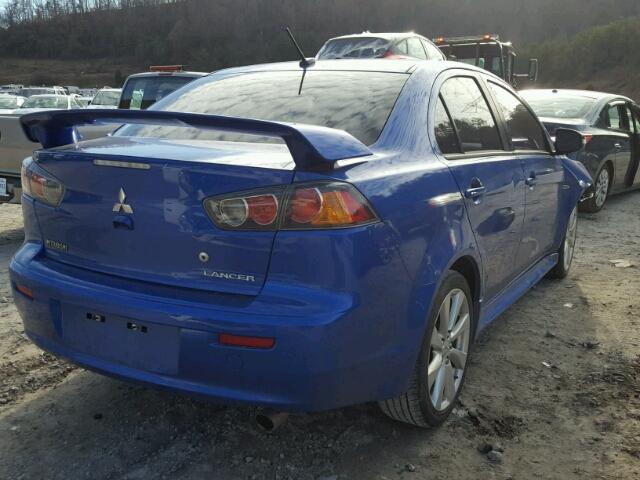 JA32U8FW1FU026727 - 2015 MITSUBISHI LANCER GT BLUE photo 4