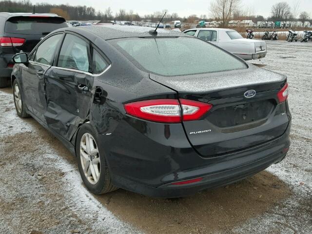 1FA6P0H70G5112047 - 2016 FORD FUSION SE BLACK photo 3